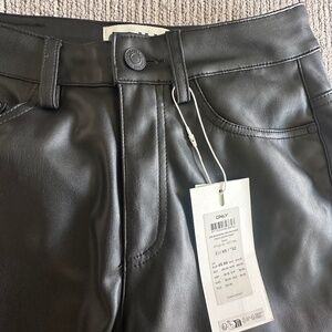 Black Leather Jeans